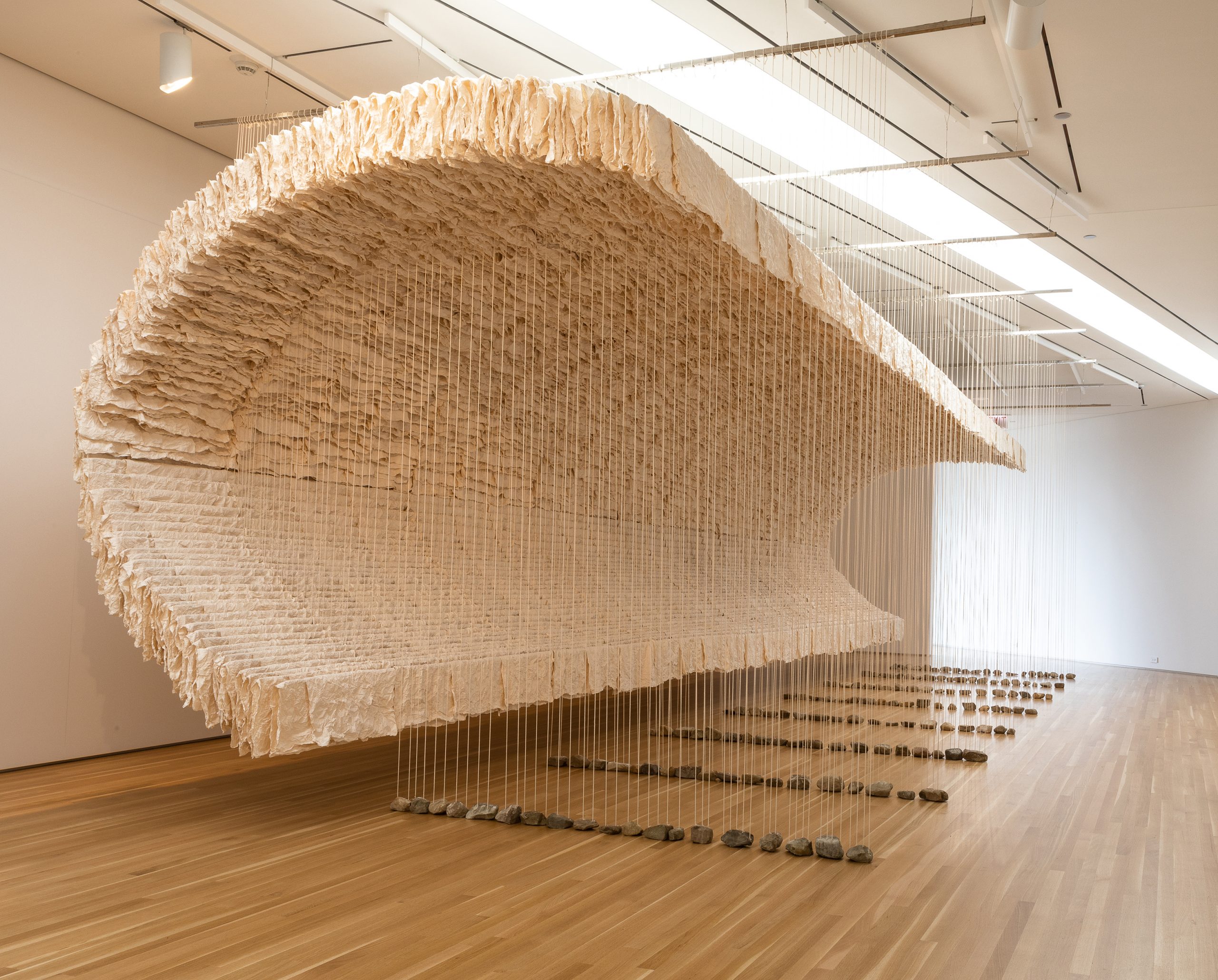 Zhu Jinshi, Wave of Materials, 2007/2020. Installation view, The Allure of Matter: Material Art from China, Wrightwood 659.