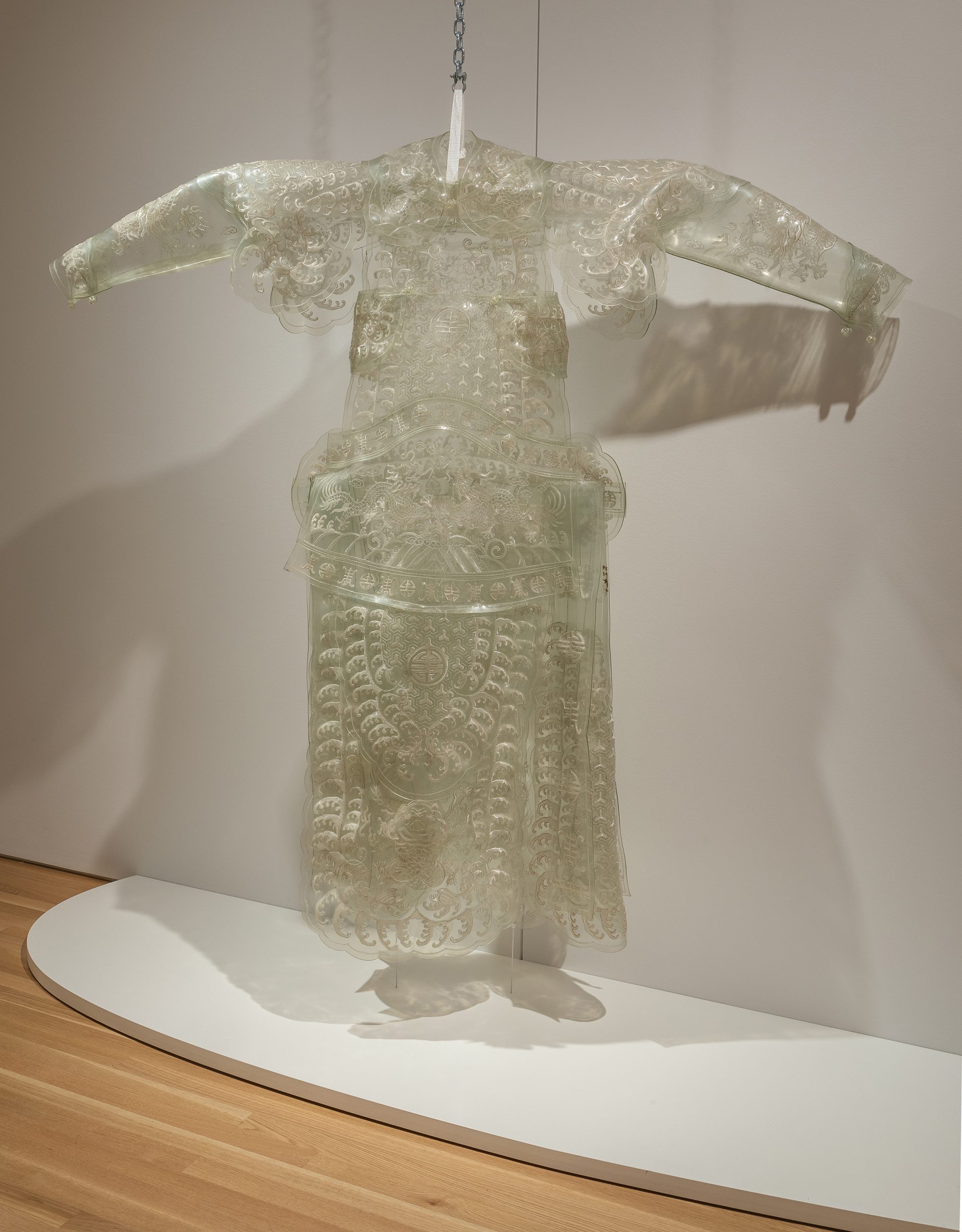 Wang Jin, The Dream of China: Dragon Robe, 1997. Installation view at Wrightwood 659.