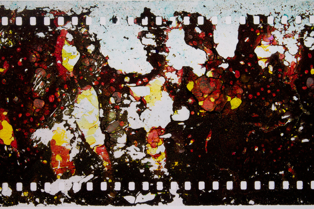 Salt Crystals Spiral Jetty Dead Sea Five Year Film, Jennifer West, 2013, 70mm film negative transferred to high-definition, 54 seconds.